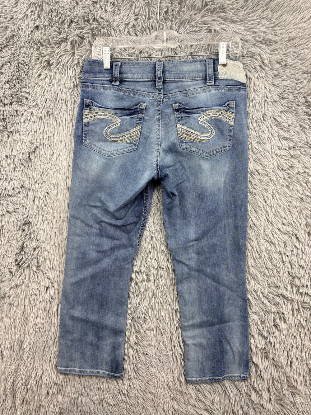 Silver Jeans Womens 30 Suki Mid Capri Mid Rise Medium Wash